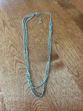 Pura Vida Multi-Layered Silver Chained Clasped Necklace
